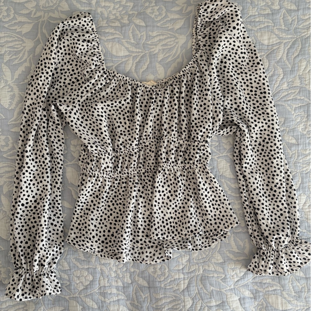 Altar'd State Black and White Blouse